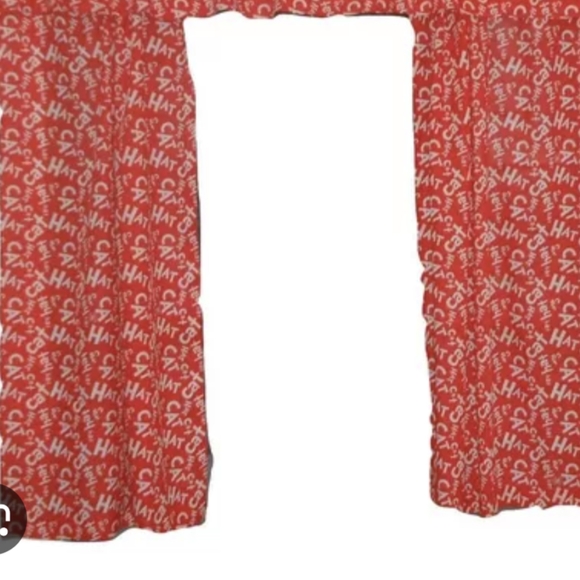 CURTAINS EUC CAT in the HAT        (a pair) - Picture 5 of 6